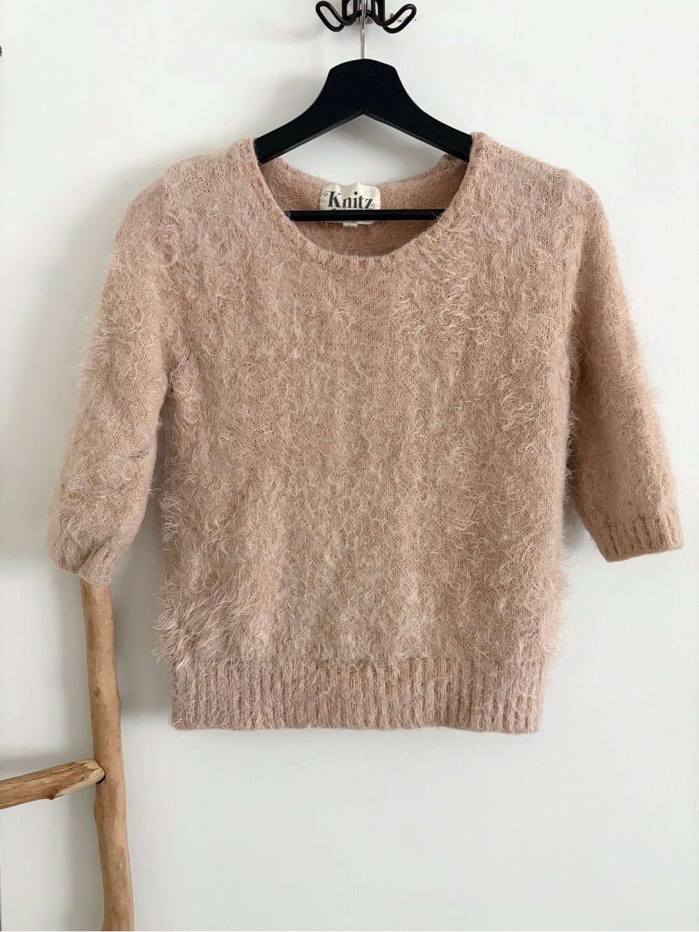 For Love and Lemons Pink Fuzzy Sweater